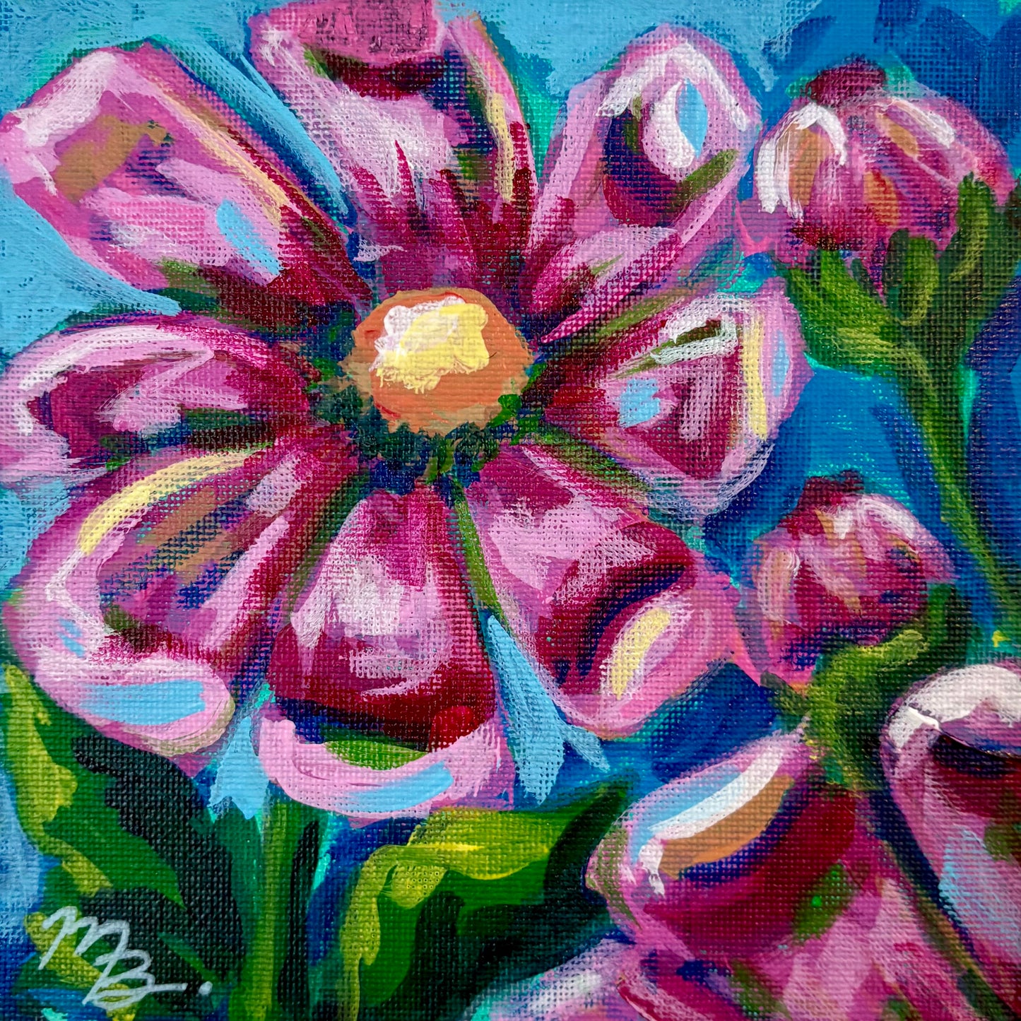 Small Works Floral - #102 (6x6)
