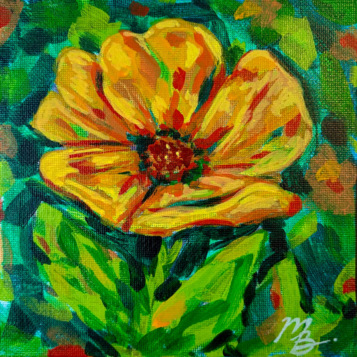 Small Works Floral - #103 (6x6)