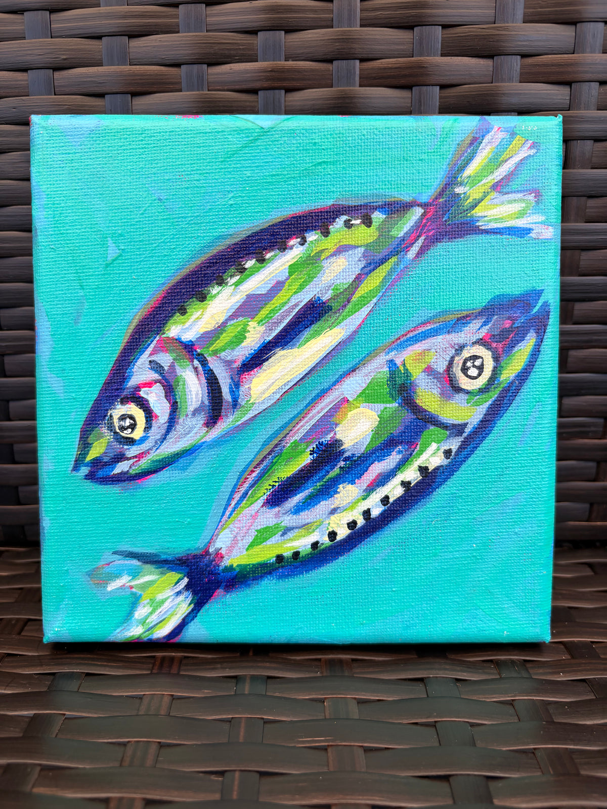Seaside Summer - Sardines 6"x6"