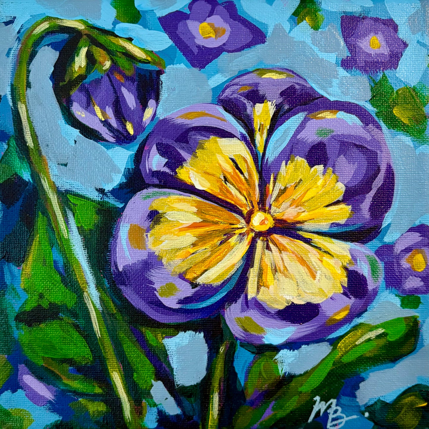 Small Works Floral - #106 (8x8)