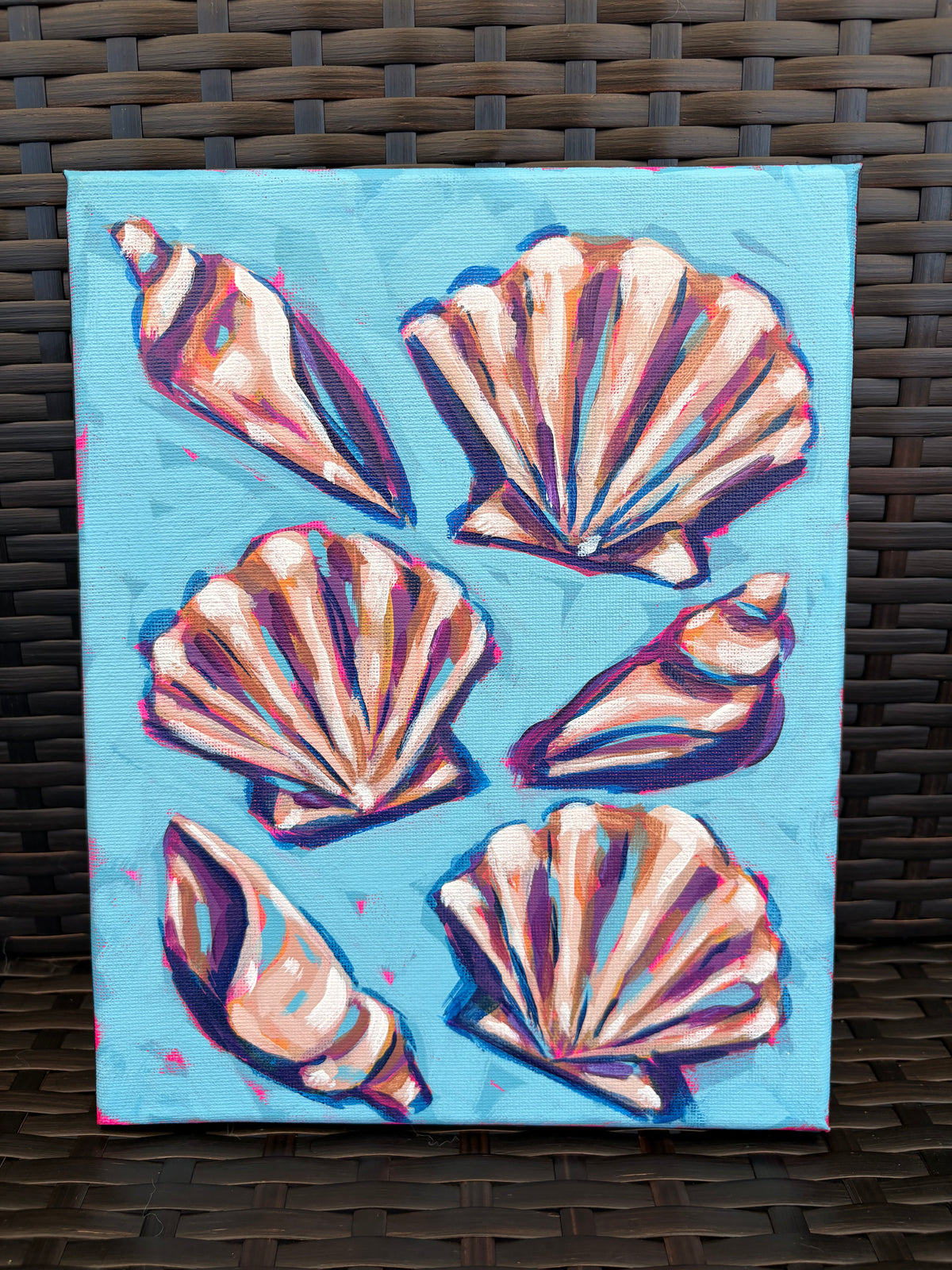 Seaside Summer - New England Seashells 8"x10"