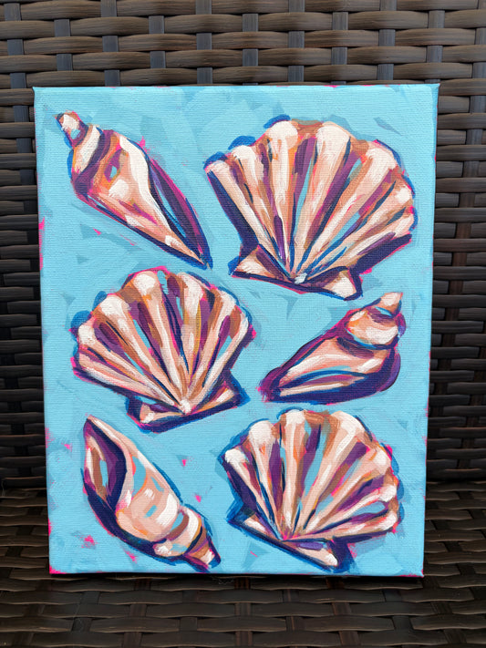 Seaside Summer - New England Seashells 8"x10"