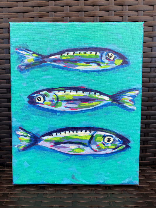 Seaside Summer - Sardines 8"x10"