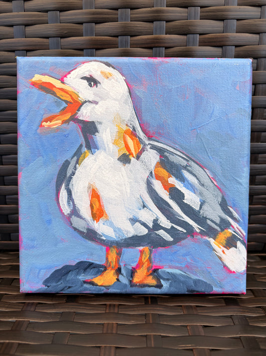 Seaside Summer - Loud Gull 6"x6"